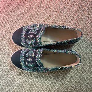 Chanel tweed espadrilles